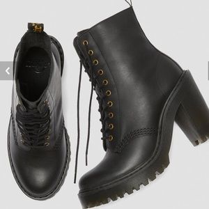 Dr Martens Averil Leather Healed Ankle Boots